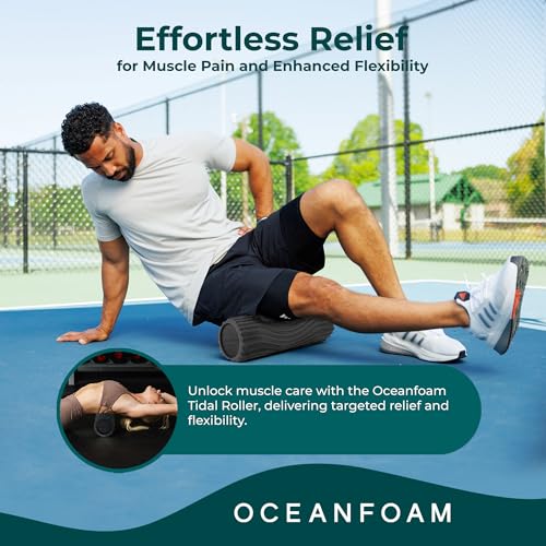 Oceanfoam Tidal Roller - Muscle Massage Foam Roller for Exercise (Charcoal) - color: Charcoal