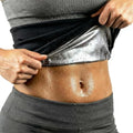 Geyoga Sweat Waist Trainer Stomach Wrap for Women - color: Silver Inner, size: Small