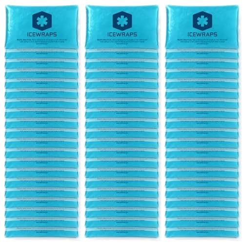 ICEWRAPS Reusable Ice Packs Compact 3 x 5 in, Soft Cooling, Pack of 60 - size: 60 Packs