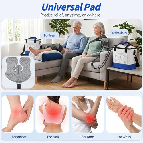Ice Therapy Machine for Knee After Surgery with Inflatable Leg Raise Pillow (Ice Machine-man)