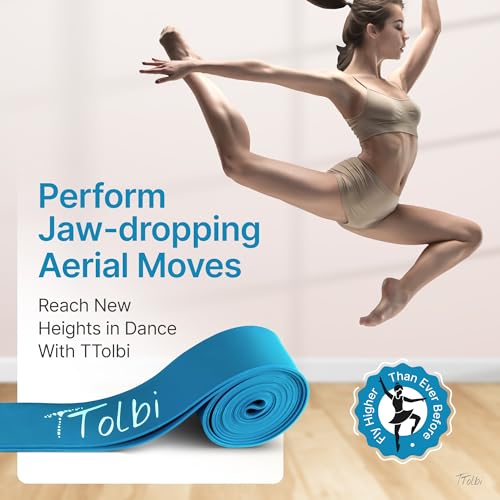 Ballet Stretch Bands Set with Foot Mini Loop, Splits Flexibility Trainer - color: Soft Blue Small