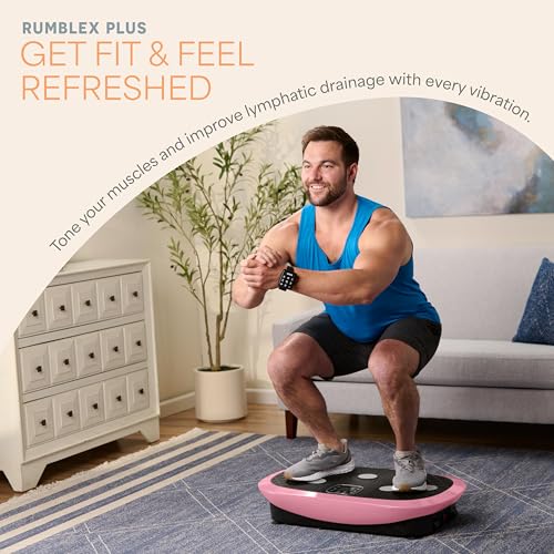 Lifepro Rumblex 4D Vibration Plate Exercise Machine with 7 Training Modes - color: Pink, size: Plus
