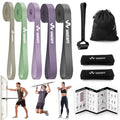 WHATAFIT Resistance Bands, 5 Level Pull Up Assistance Bands for Working Out - color: 5-125LBS GRAY PURPLE+GRIP