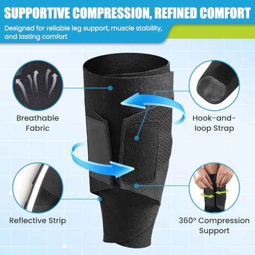 Calf Compression Sleeve – Adjustable Calf Brace for Men & Women