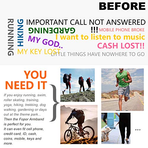 Jogging Walking Cellphone Armband Wristband Sleeve Bag Holder Pouch Case Strap for iPhone 6 6S 7 8 Plus X XR XS 11 12 13 14 15 for Women Men Arm for Running Walking Jogging Trekking - Black/Medium