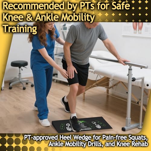 Squat Wedge Height-Adjustable Slant Board: 2Pcs Wide Wedges for Weightlifting Leg Glute Workout Improve Strength and Mobility for Gym Home - size: Large*2