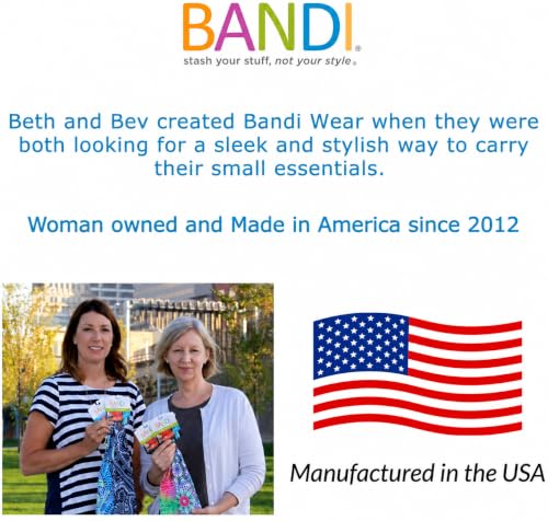 BANDI Running Belt for Women & Men – USA Made No-Bounce Adjustable Waist Pack & Secure Fanny Pack – Fits All Phones, Gels & Essentials – Zipper-Free, Medical Device Friendly - color: Daisy Chain