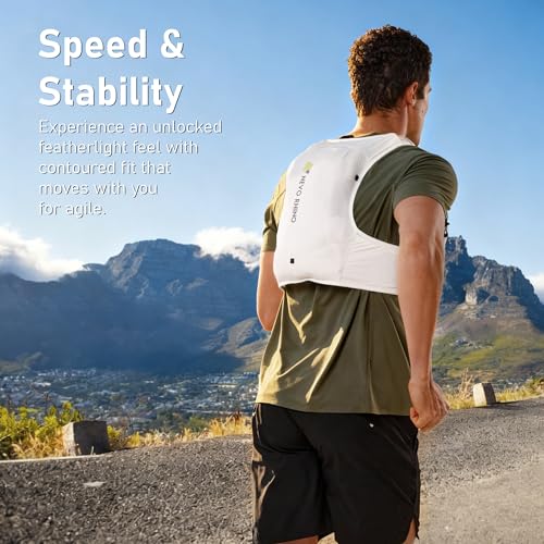 N NEVO RHINO Running Vest, Hyration Vest with 2 Pcs 500ML Soft Flasks - color: White, size: X-Large