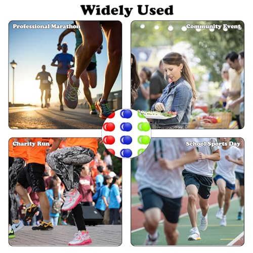 12Pcs Marathon Running Bib Clips Magnets Number Buckle Number Holder Race Bib Securing Running Gear Fixing Fastener Clip Field Red Blue Green for Cycling Triathlon Runners Field Supplies - color: Red blue green