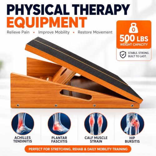 16" Wide Slant Board for Exercise, Calf Stretch Board, 500 lbs Capacity - size: Large Wide Slant Board (18”L × 16”W)