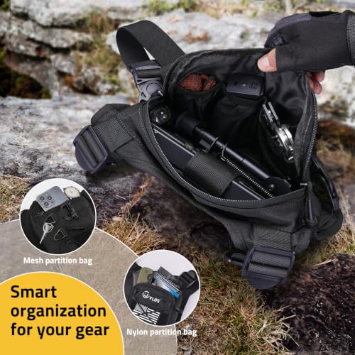 CVLIFE Chest Bag for Men, Outdoor Adjustable Running Vest with Gear Holster