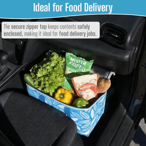 VENO 3 Pack Cooler Bag Insulated Grocery Bags for Food Delivery Heavy Duty - color: Spring Breeze, size: 3 Pack