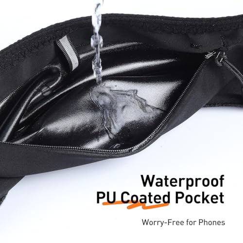 AGPTEK Slim Running Belt with Waterproof Phone Pocket for Women & Men - size: Medium