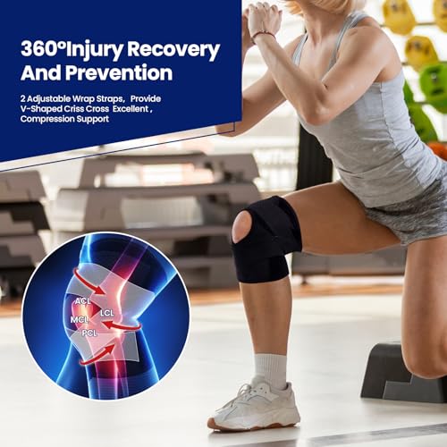 JOMVD Knee Brace for Meniscus Tear, Knee Pain Relief, Arthritis, ACL&MCL - color: Black, size: Medium