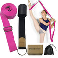 Adjustable Leg Stretcher Lengthen Ballet Stretch Band - Easy Install on Door Flexibility Stretching Leg Strap Great Cheer Dance Gymnastics Trainer Stretching Equipment Taekwondo Training - color: rose