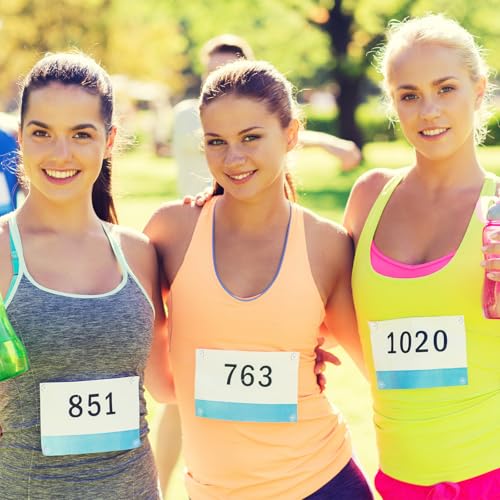 Wavwavw 12 Race Bib Clips Running Number Holder - color: Clear