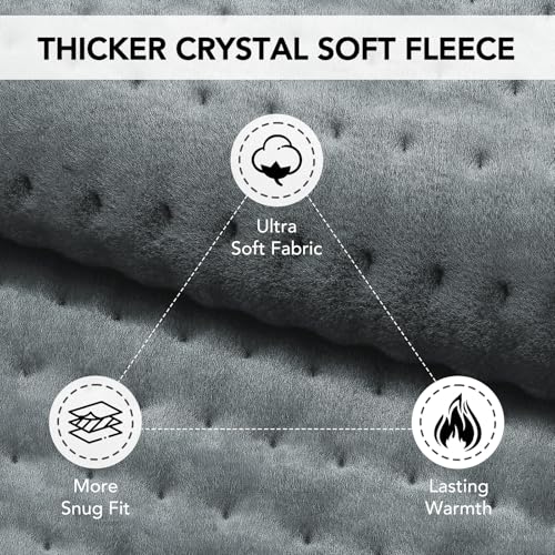 Extra Large Heating Pad for Back Pain Relief - 33"x17"Electric Heating Pad - size: 17"X 33"-Gray