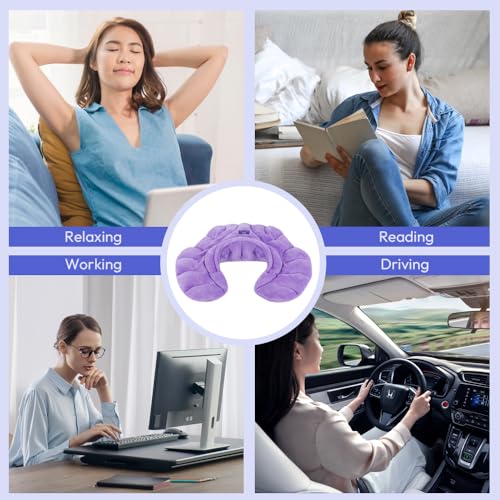 Microwavable Heat Pad for Neck and Shoulders, Warm Compress Wrap, Purple - color: Heat Pad02 -Purple
