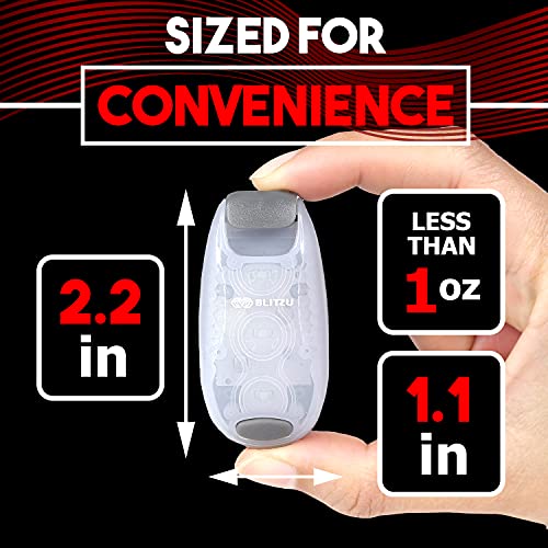 LED Safety Lights 4 Pack, Clip On High Visibility Strobe Light for Walk Run - color: White