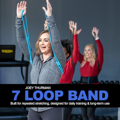 Joey Thurman Workout Bundle | Complete Home Gym Equipment Set | 7-Ring Resistance Bands, Mini Loop Bands and Ab Mat | Full Body Fitness Training System for Core, Glutes, Arms and Legs