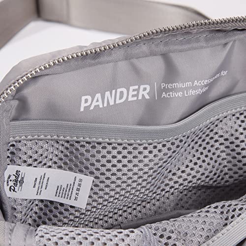 Pander Crossbody Belt Bag for Women and Men, Travel and Everyday Use - color: Light Grey