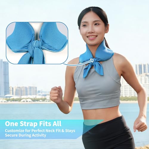 Widened Cooling Neck Wraps Long Lasting Neck Ice Pack Wrap - color: Blue