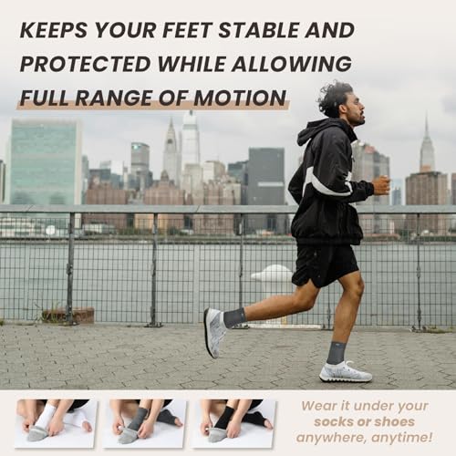 WANDER Compression Socks for Plantar Fasciitis, 2 Pairs Foot & Ankle Brace - color: Black, size: Large