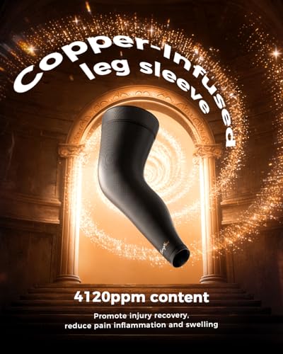 Copper Leg Compression Sleeve Ultra Breathable Full Leg Compression Sleeve
