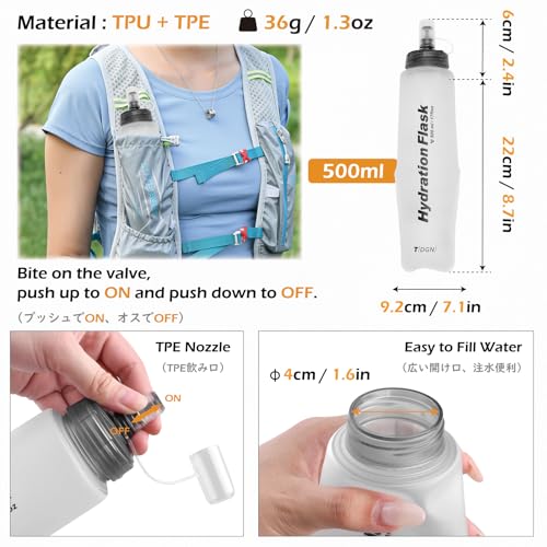 TRIWONDER Hydration Vest Running Backpack for Men & Women, Water Pack for Hiking, Camping, Climbing & Cycling, Lightweight Daypack - color: 04 Black 5L - with 500ml Soft Flask