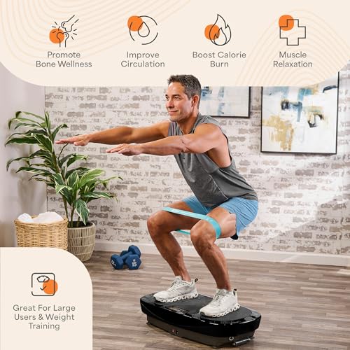 Lifepro Rumblex 4D Vibration Plate Exercise Machine with 7 Training Modes - color: Black, size: Max