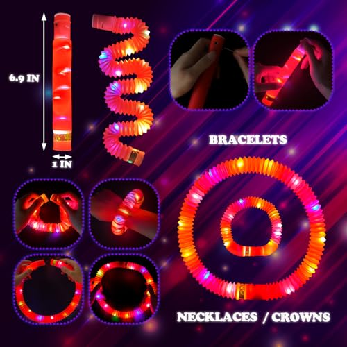 12-24 PCS Red Glow Sticks Halloween Party Favors Toys for Kids Adults - style: Red