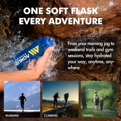 AONIJIE Running Water Bottle 2PCS Soft Flask - size: 2Pcs-250ml