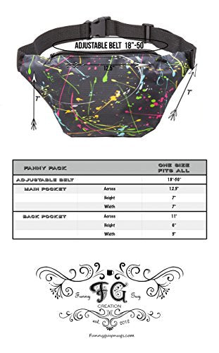 Funny Guy Mugs Paint Splatter Premium Fanny Pack - color: Paint Splatter