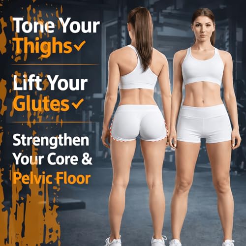 Thigh Trainer for Women & Men, 176LB Adjustable Pelvic Floor Exercise Equipment with LED Display Counter and Resistance Indicator, Inner Thigh Exerciser for Home Gym, Glutes, Legs & ARMS
