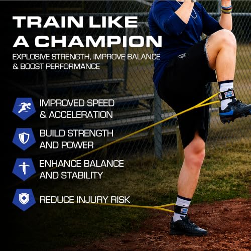 Bucwild Sports Baseball Resistance Bands - Pitching Bands for Youth & Adult - color: Yellow Bands (Adult)