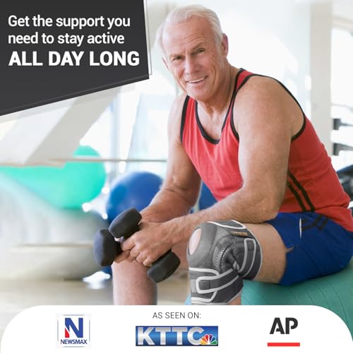 DR. BRACE ELITE Knee Brace with Side Stabilizers & Patella Gel Pads - color: Moon, size: Small