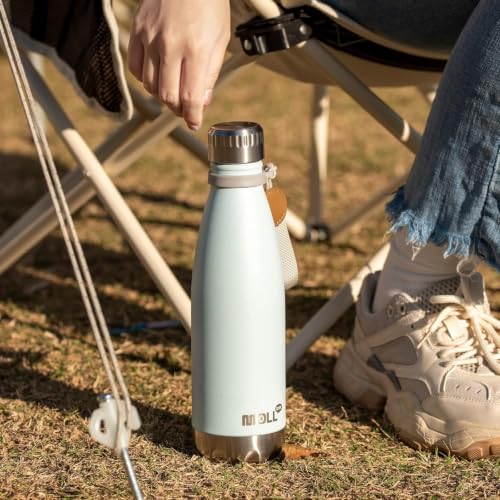 9 oz Stainless Steel Insulated Metal Water Bottle,Baby Blue - color: Baby Blue, size: 9 Ounces