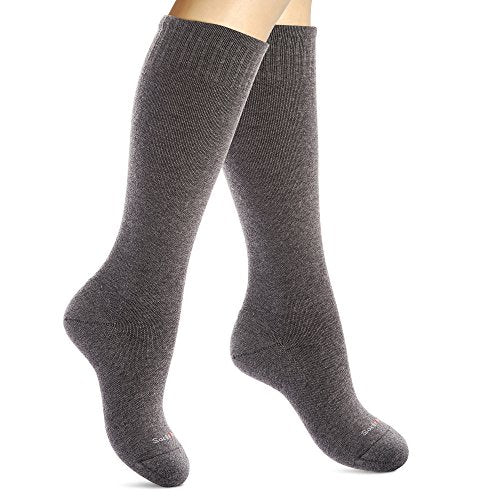 SocksLane Cotton Compression Socks, 15–20 mmHg Graduated Support, Knee-High Medical Compression (Charcoal Gray S/M) - color: Charcoal Gray, size: Small/Medium (1 Pair)