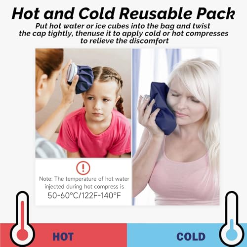 2 Pcs Reusable Ice Bag, Sport Injury Ice Bag, Ice Pack for Injuries, Clod Compress Bag, Hot & Cold Therapy, Teeth Pain Cold Pack, Headaches Cold Ice Bag, Back Fast Release Reusable Ice Bag(9 in)