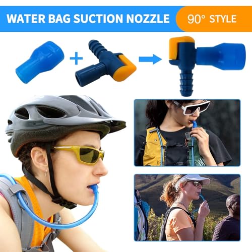 Professional 4 Pack Bite Valve Replacement 90 Degree Silicone Mouthpiece Compatible for Most Hydration Bladders, for Camelback