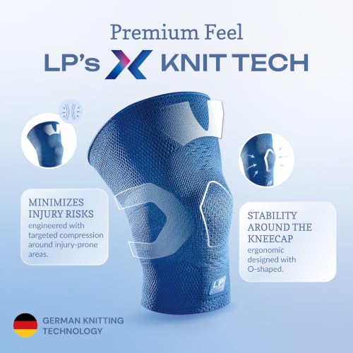 LP 176XT Target Compression Knee Sleeve for Injury Recovery, Men & Women - color: Dark Blue, size: M