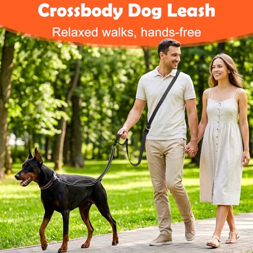 XiaZ Hands Free Dog Leash,Versatile Hands Free Leash,5.9-7.9 FT Waist Belt with Double Handles for Small Medium and Large Dogs Walking, Running and Jogging, Black - color: BasicBlack