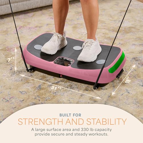 Lifepro Rumblex 4D Vibration Plate Exercise Machine with 7 Training Modes - color: Light Pink, size: Standard