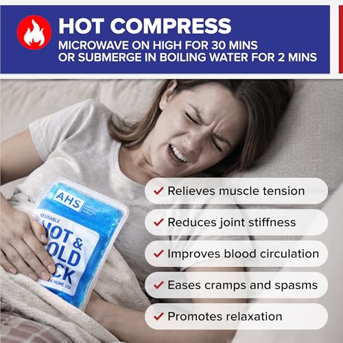 Reusable Ice Pack for Injuries, Hot & Cold Flexible Gel Pack for Knee, Shoulder & Back Pain Relief, Microwave & Freezer Safe, Case of 12 Pairs (24 Each) – American Hospital Supply - size: Case of 12 Pairs (24 Each)