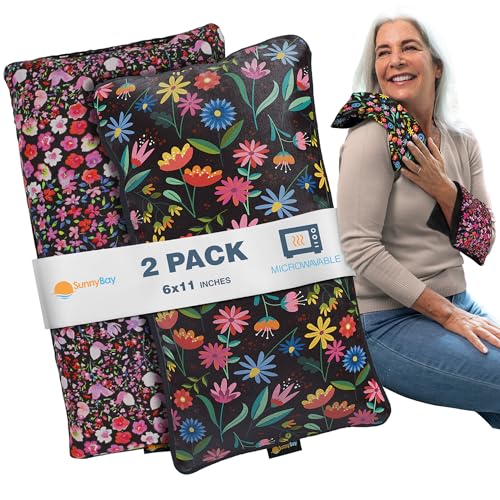 SunnyBay Heating Pad, Neck and Shoulder Wrap, 6x11 inch, Meadow - color: Meadow and Melody Flowers