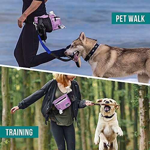 PetAmi Dog Fanny Pack, Treat Pouch for Dog Walking Training, Purple - color: Purple