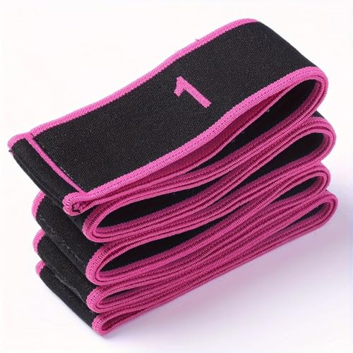8 Loop Yoga Stretching Strap for Physical Therapy - Non-Elastic Exercise Band for Pilates, Yoga, Stretching for Women & Men,Pink