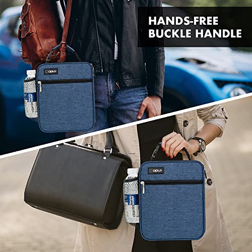 opux Insulated Lunch Box Kids & Adults, Leakproof Soft Cooler Bag, Navy - color: Navy