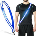 Ylzzrs LED Reflective Belt Sash Walking Gear,Safety Lights for Walkers at Night,High Visibility Safety Rechargeable Reflective Running Gear for Men Women Kids Night Dog Walking Gear - color: Blue