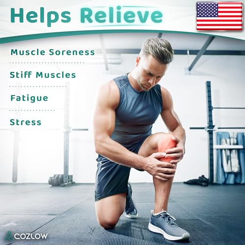 Muscle Roller Stick, Green, Hand Held Body Massager, 9 Rollers